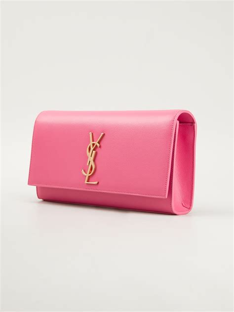 neon pink ysl clutch|Pink Saint Laurent Bags .